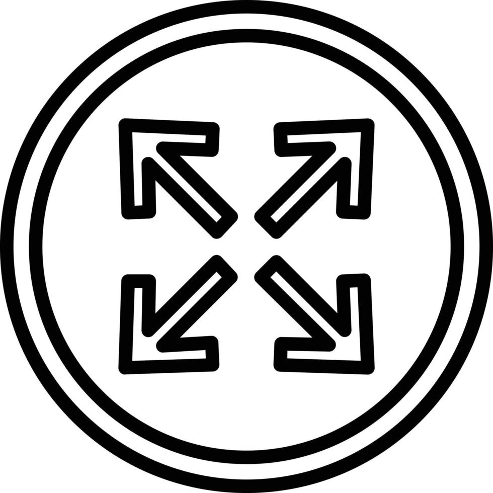 Expand Arrow Line Icon vector