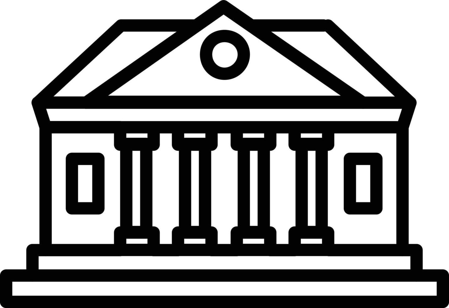 Bank Line Icon vector