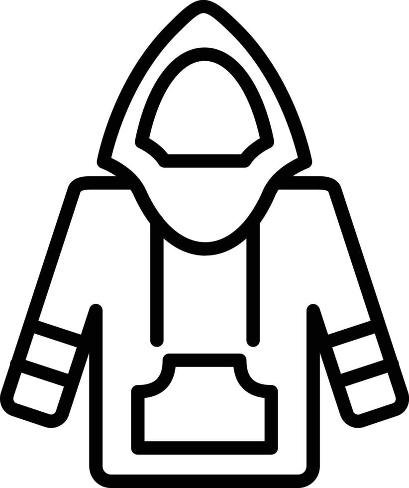 Hoodie Line Icon vector