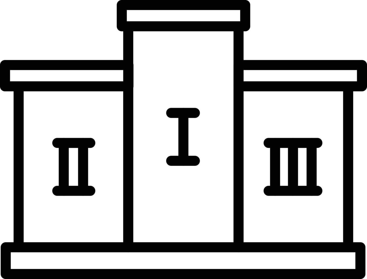 Podium Line Icon vector
