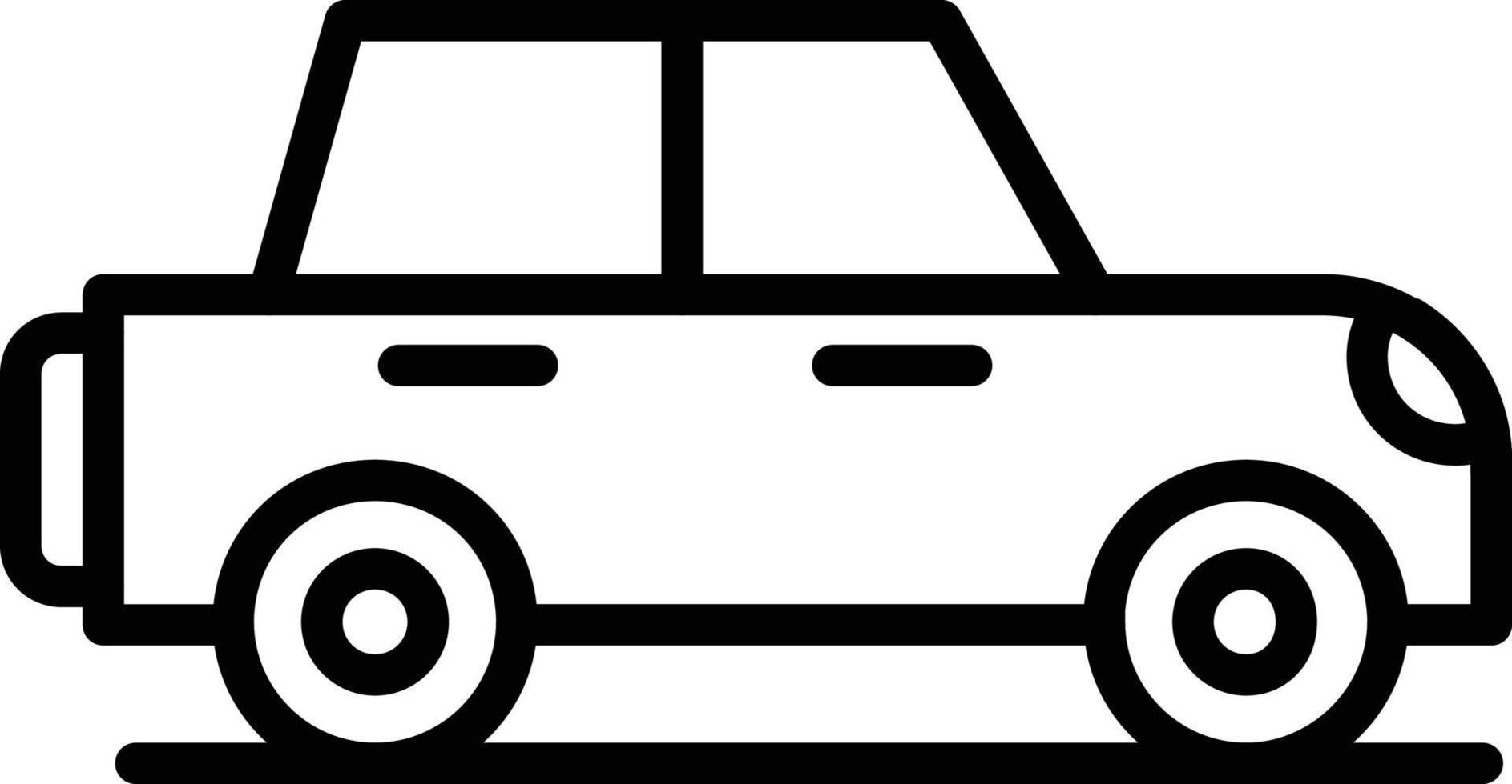 icono de línea de coche vector