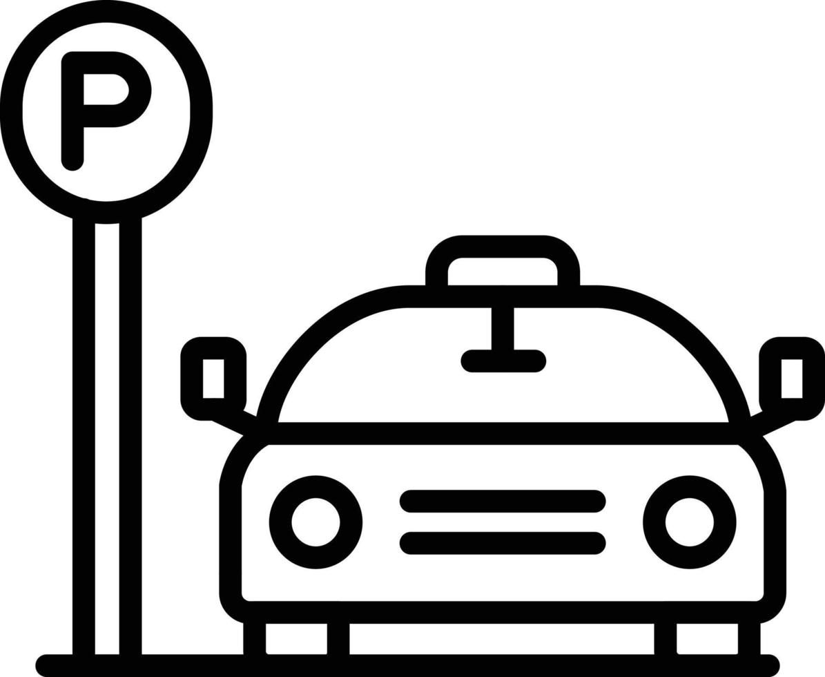 Parking Area Line Icon vector