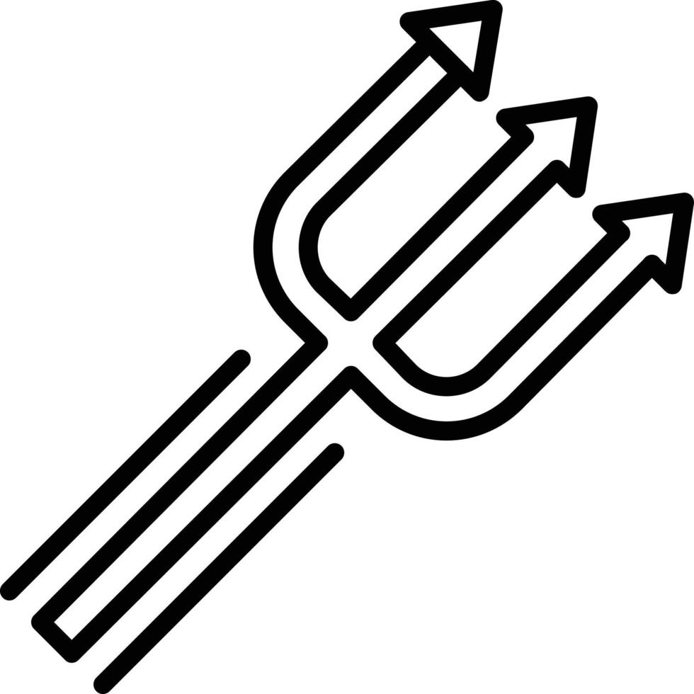 Trident Line Icon vector
