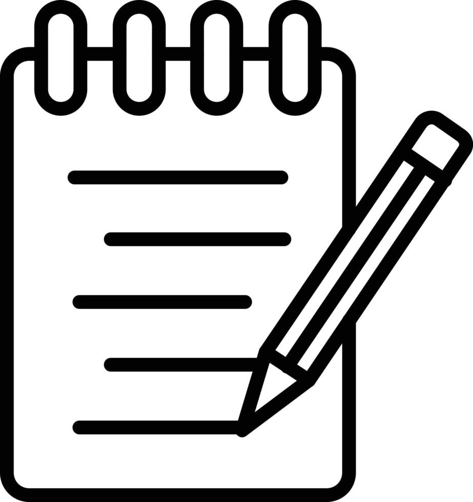 Note Line Icon vector