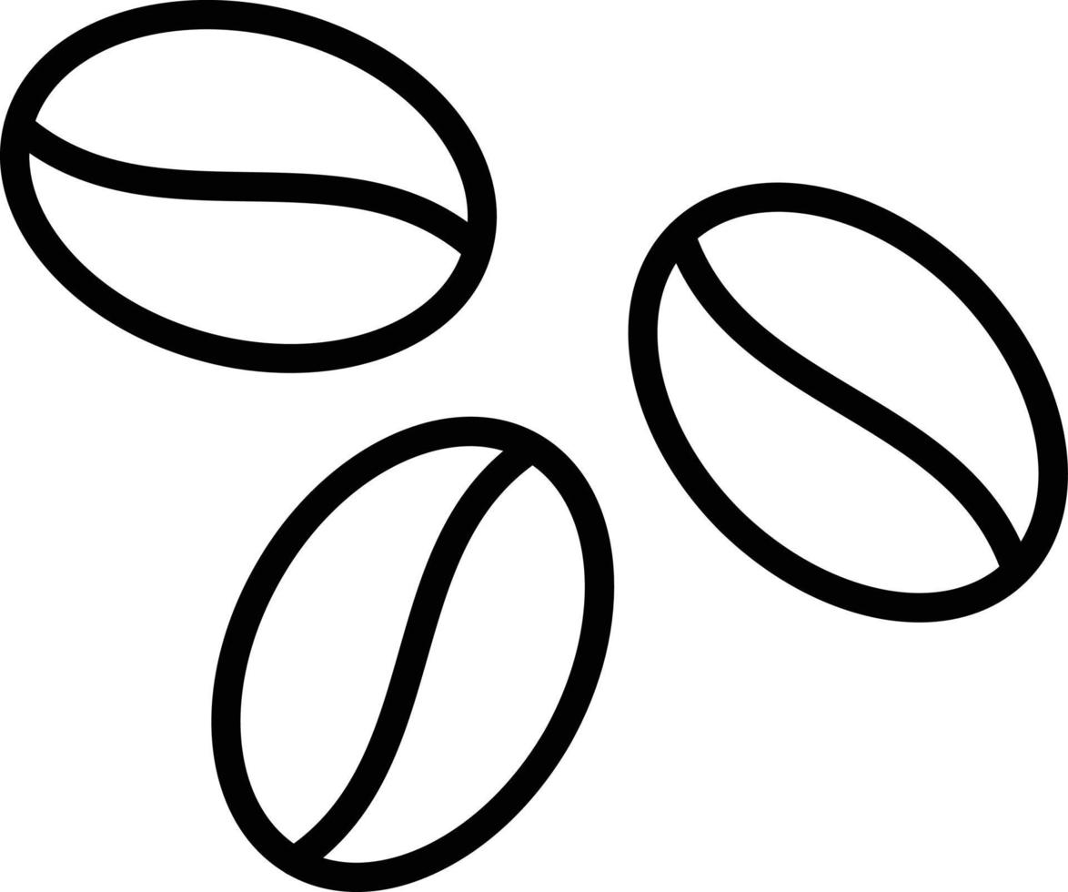Coffee Bean Line Icon vector