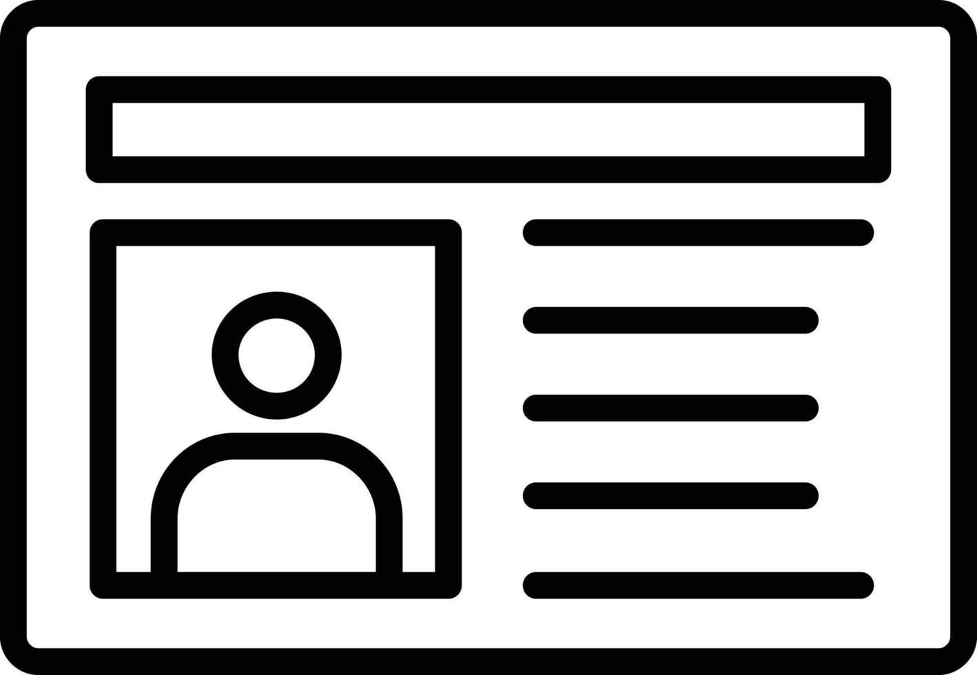Driving License Line Icon vector