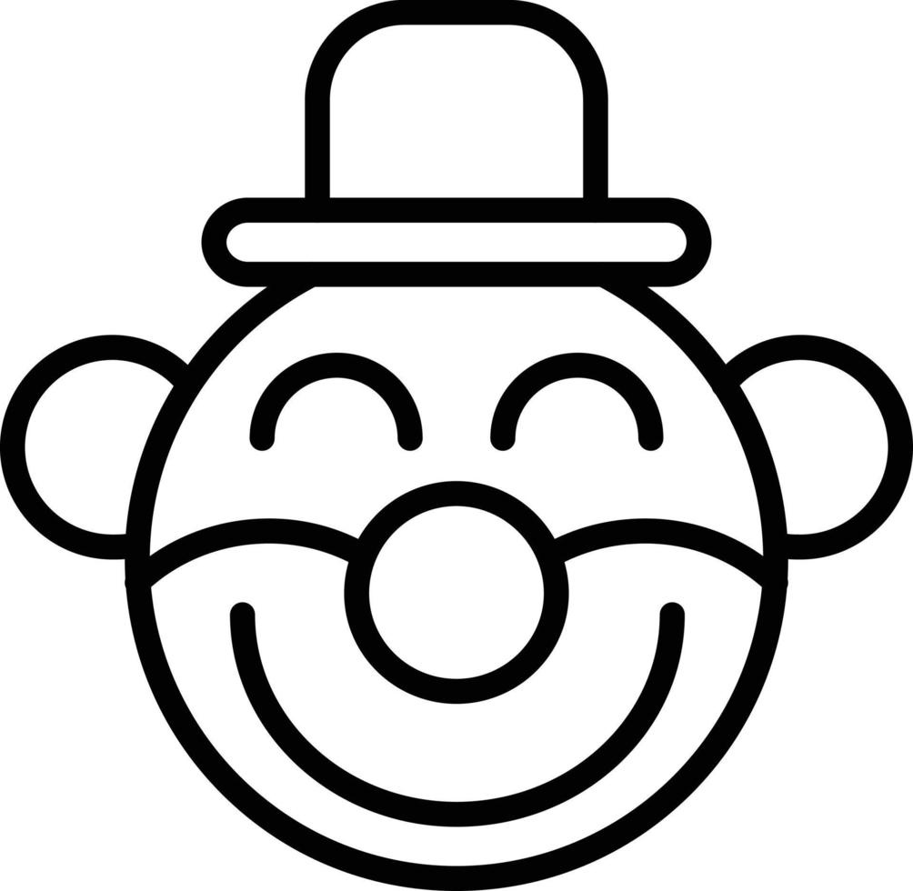 Clown Line Icon vector