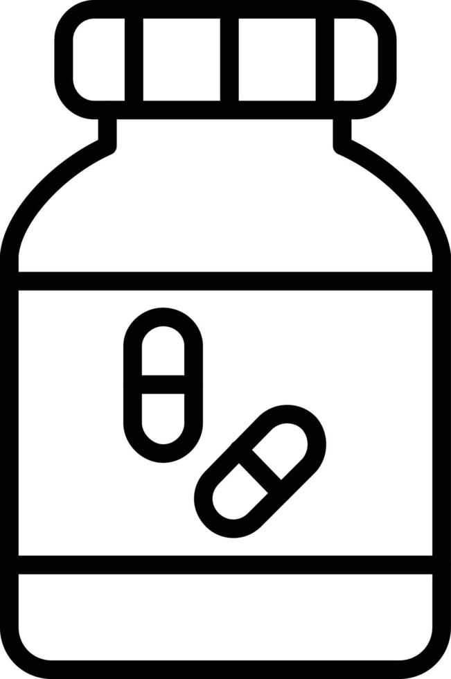 Pills Line Icon vector
