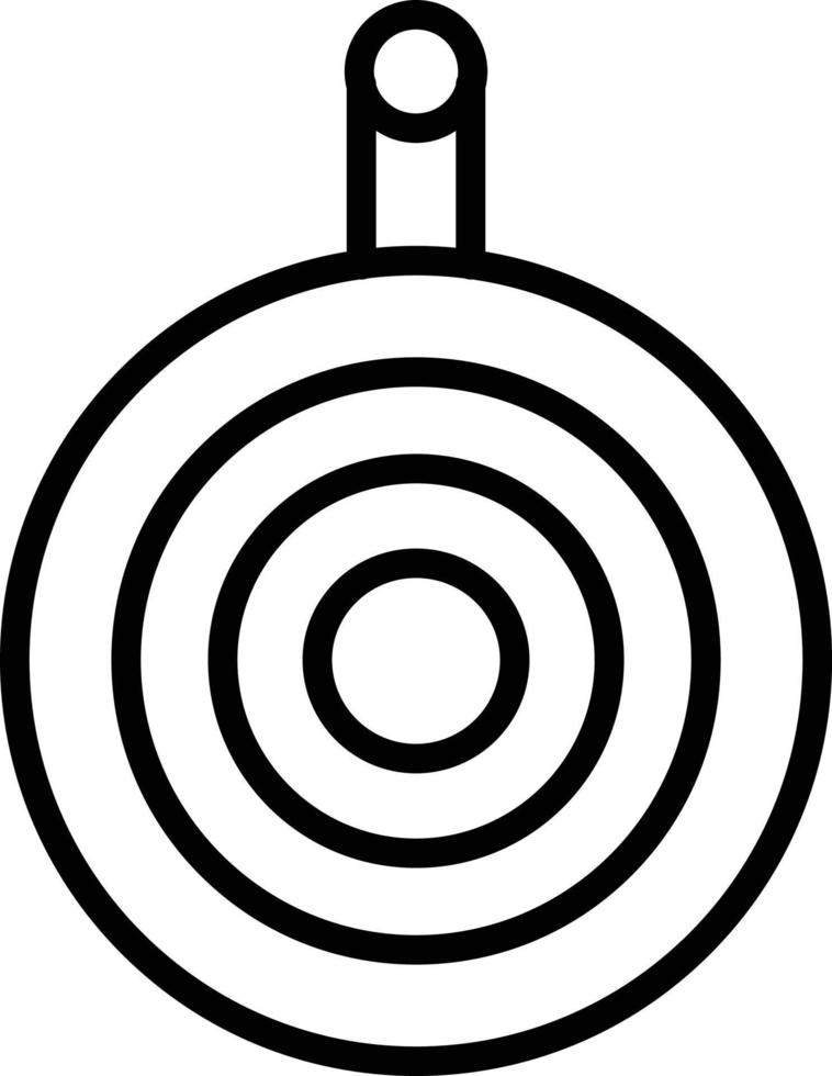 Dartboard Line Icon vector