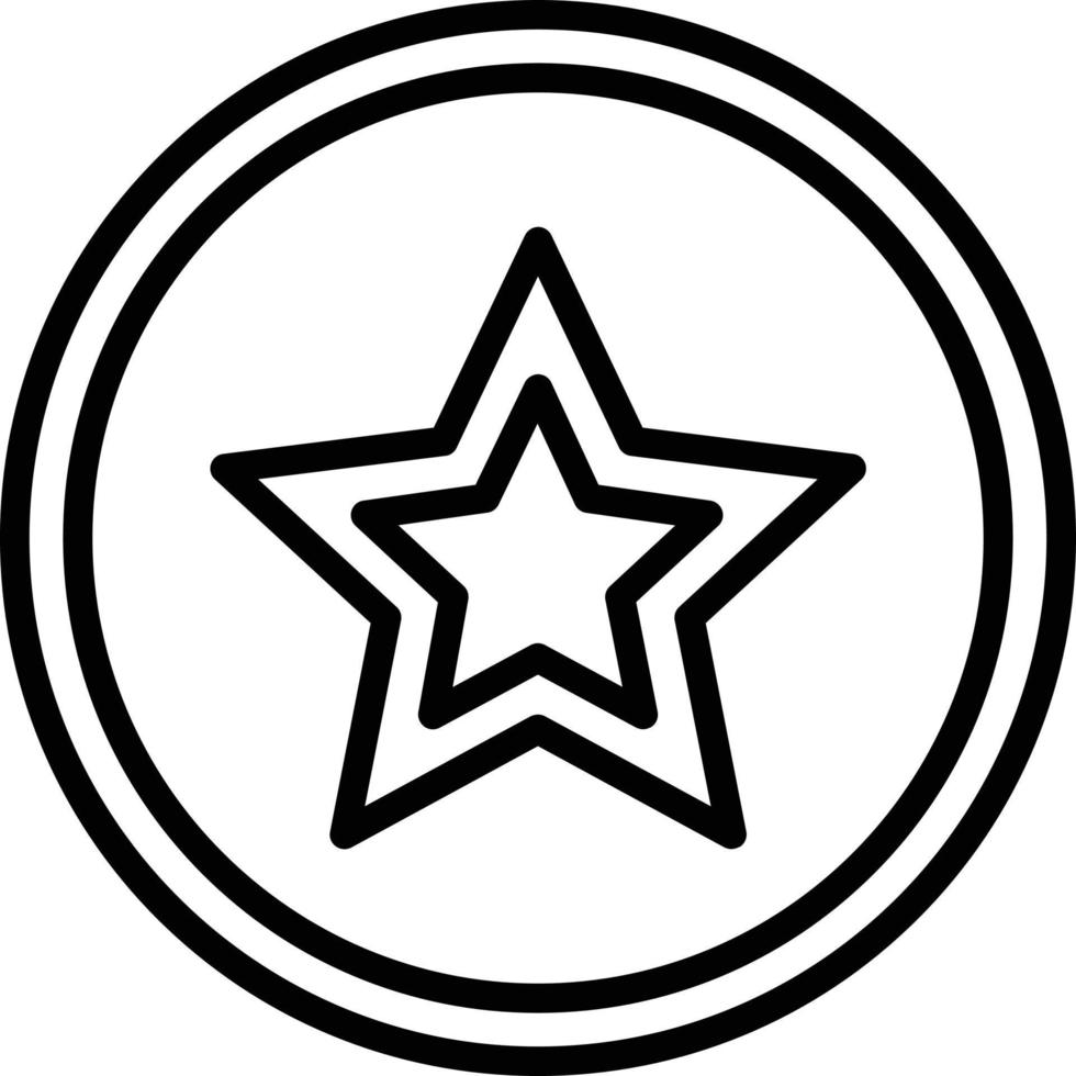 Starred Line Icon vector