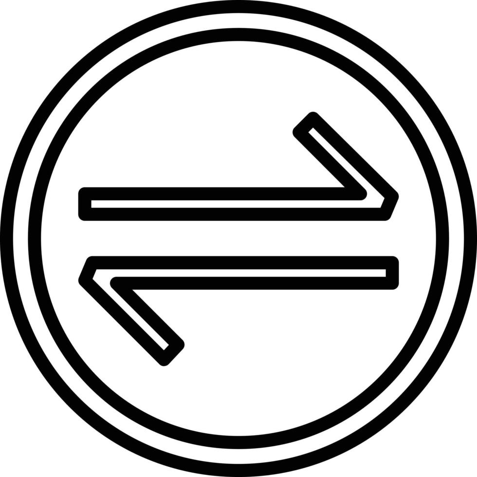 Right Left Arrow Line Icon vector
