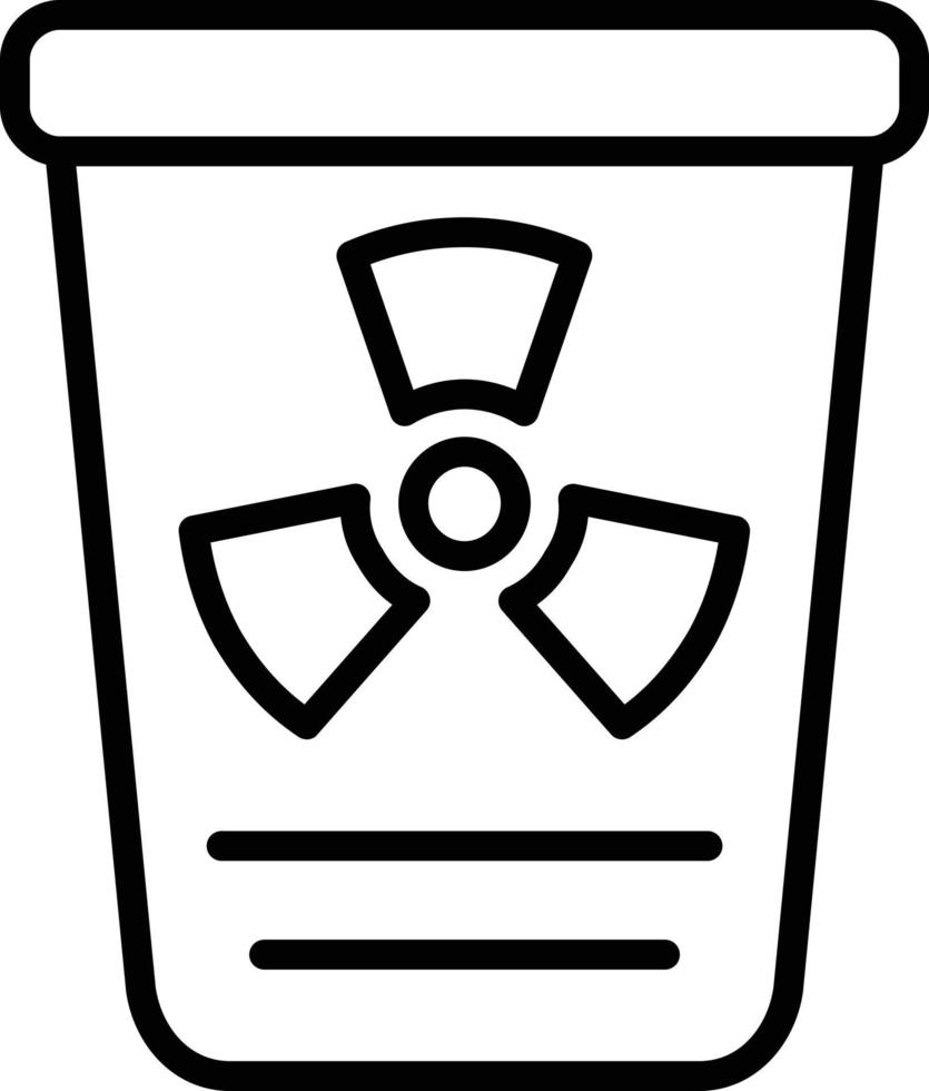 Toxic Waste Line Icon vector