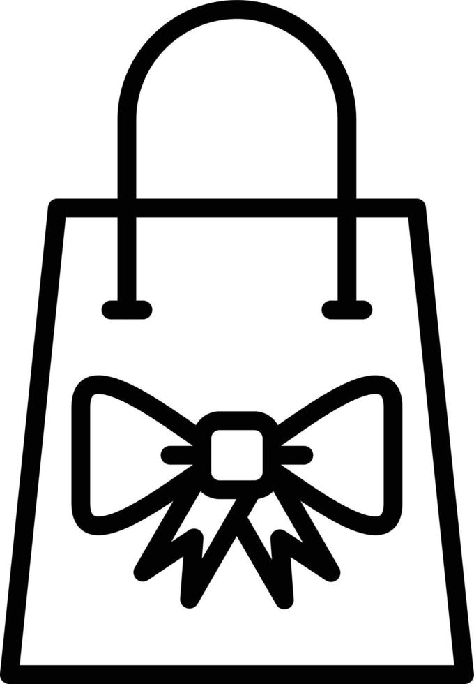 Gift Bag Line Icon vector
