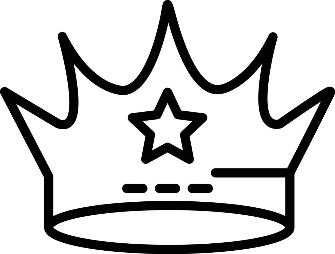 Crown Line Icon vector