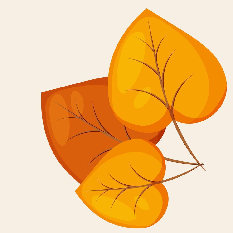 simple autumn leaves vector