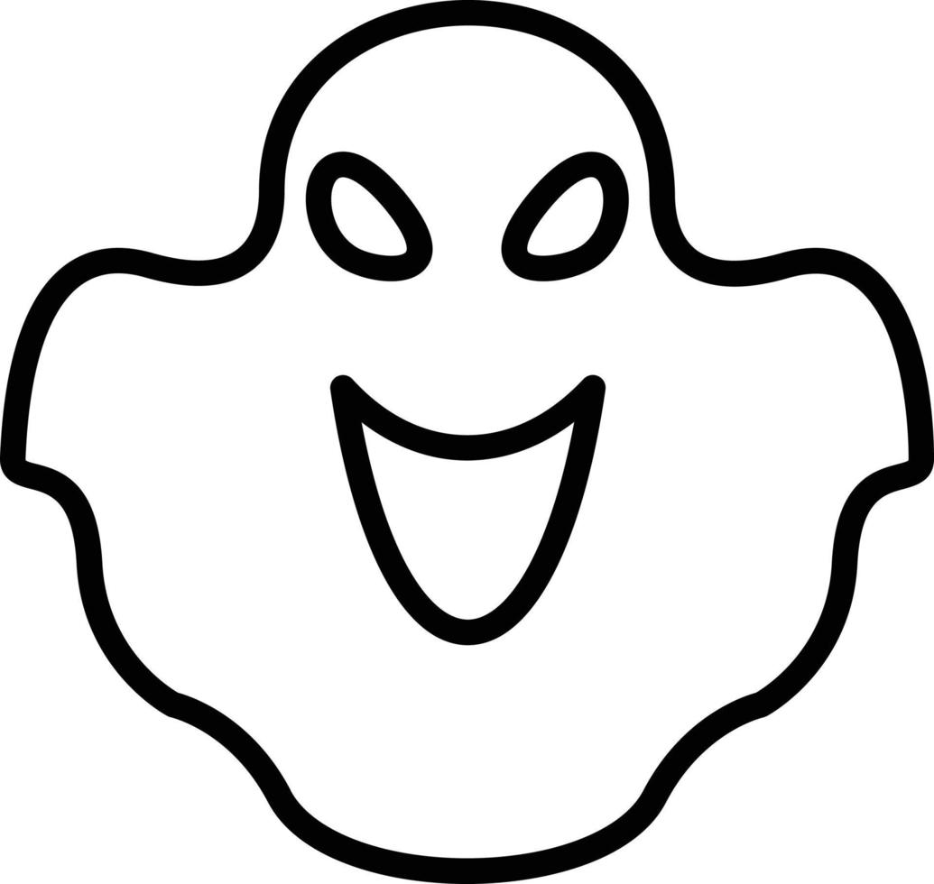 Ghost Line Icon vector