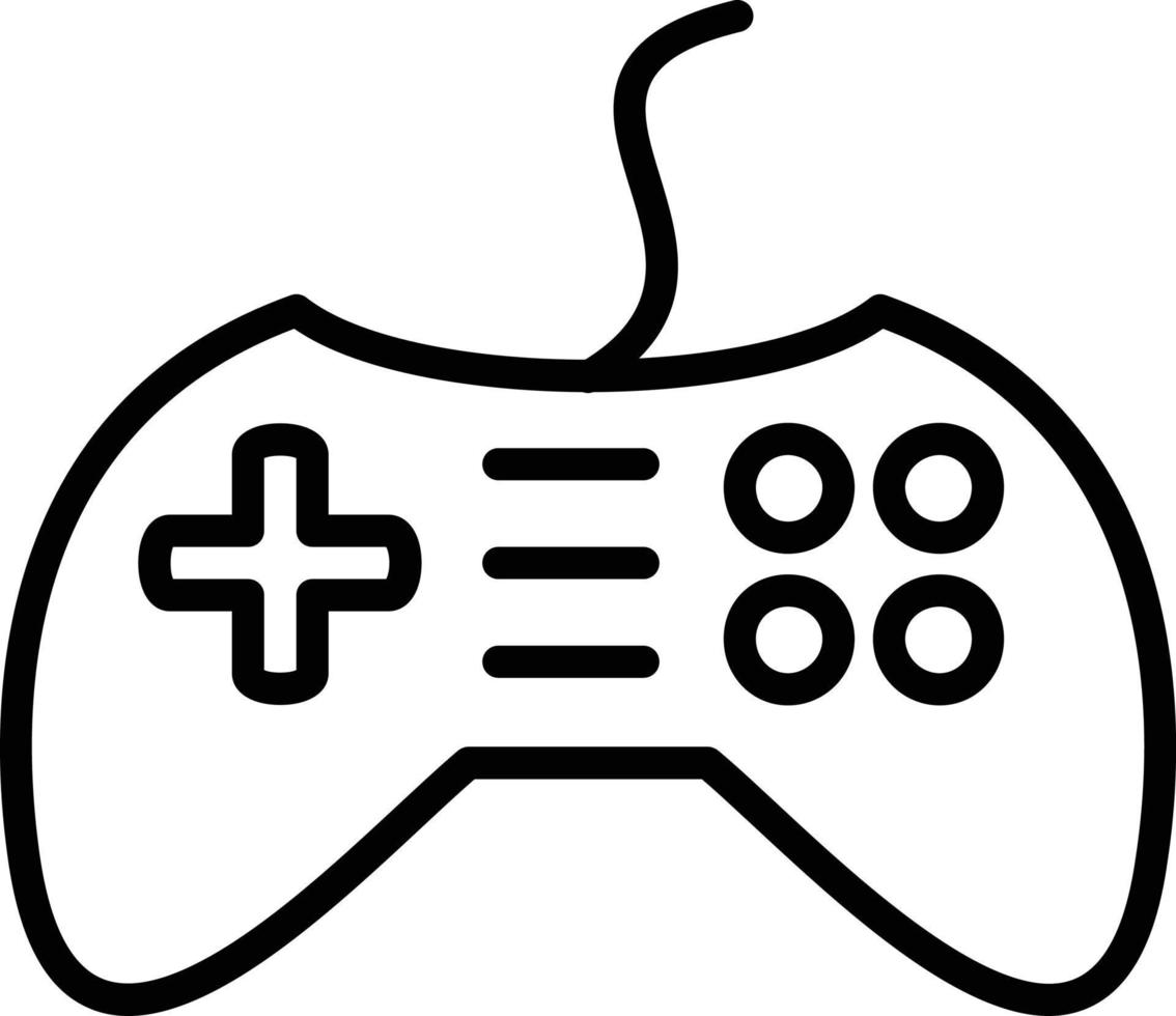 Playing Videogame Line Line Icon vector