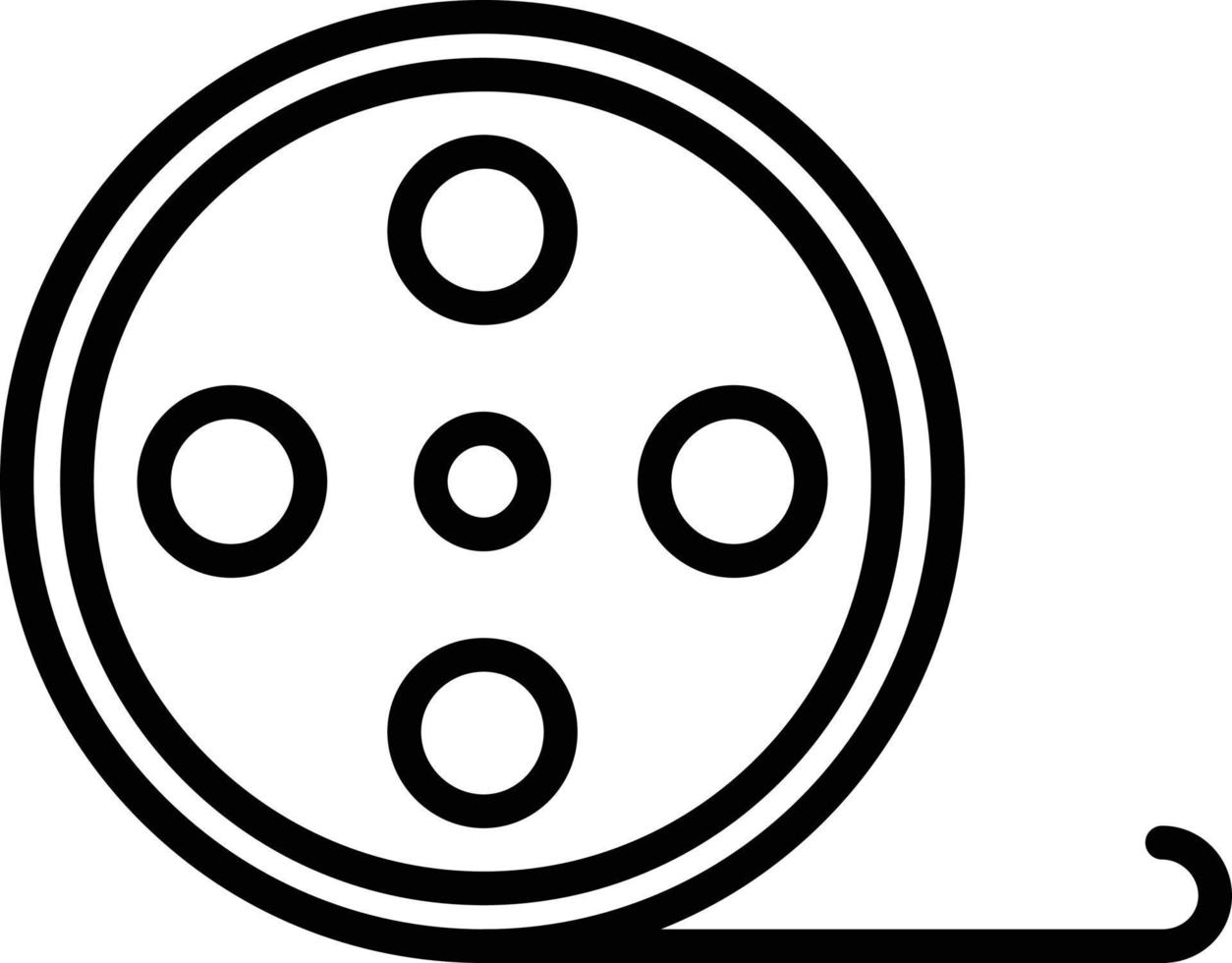 Film Reel Line Icon vector