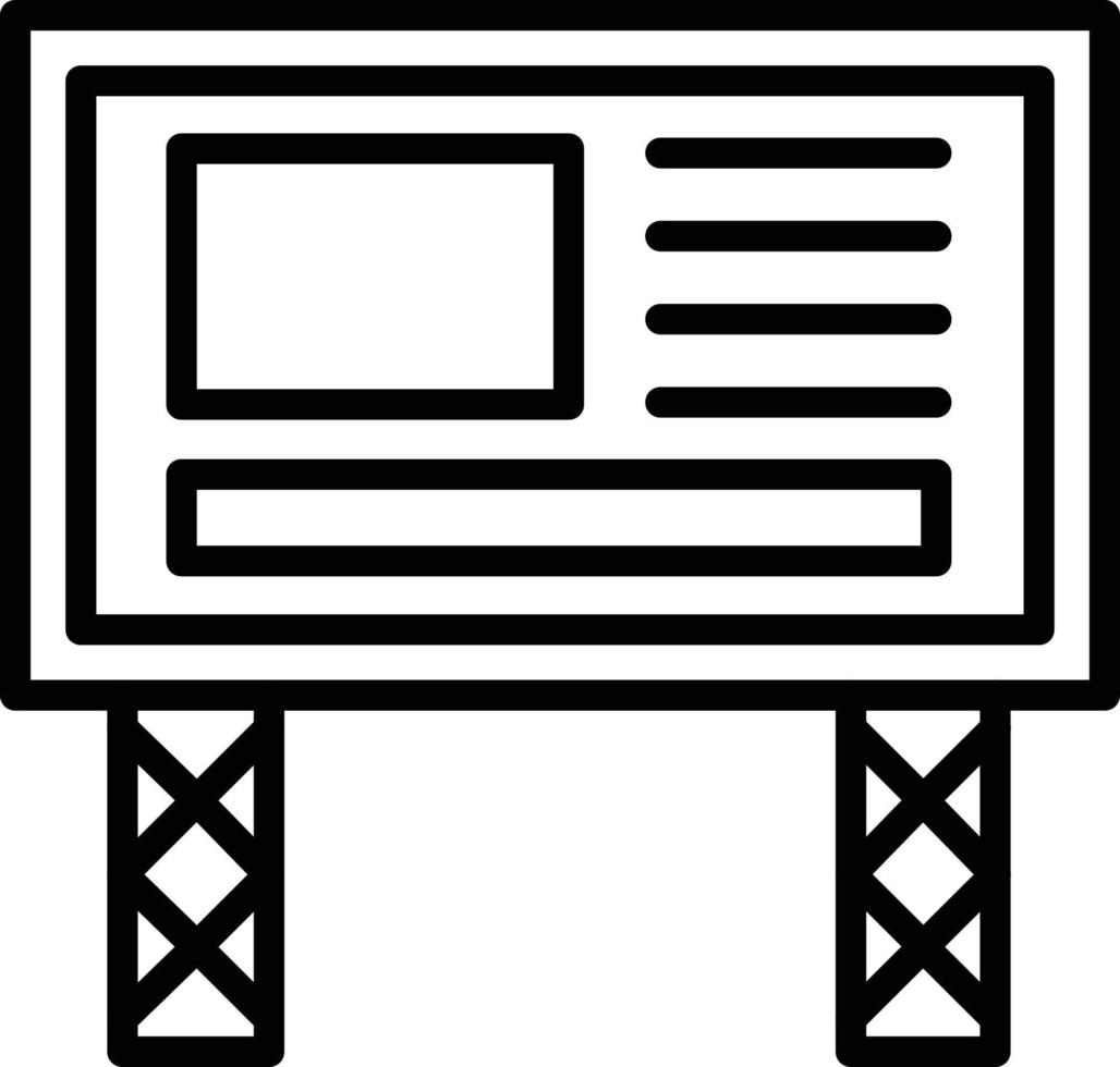 billboard Banner  Line Icon vector