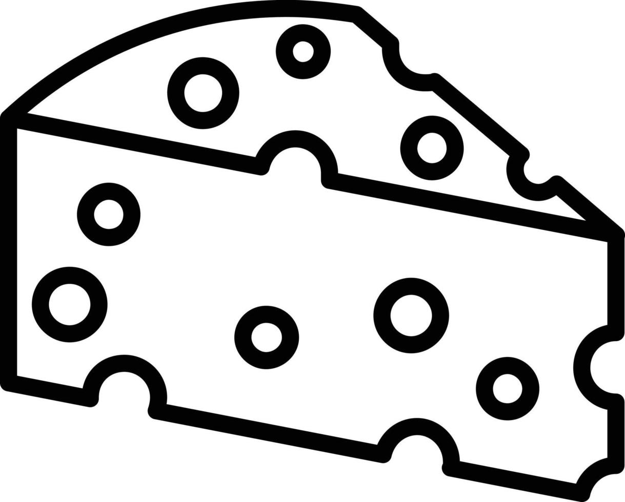 Cheese Line Icon vector