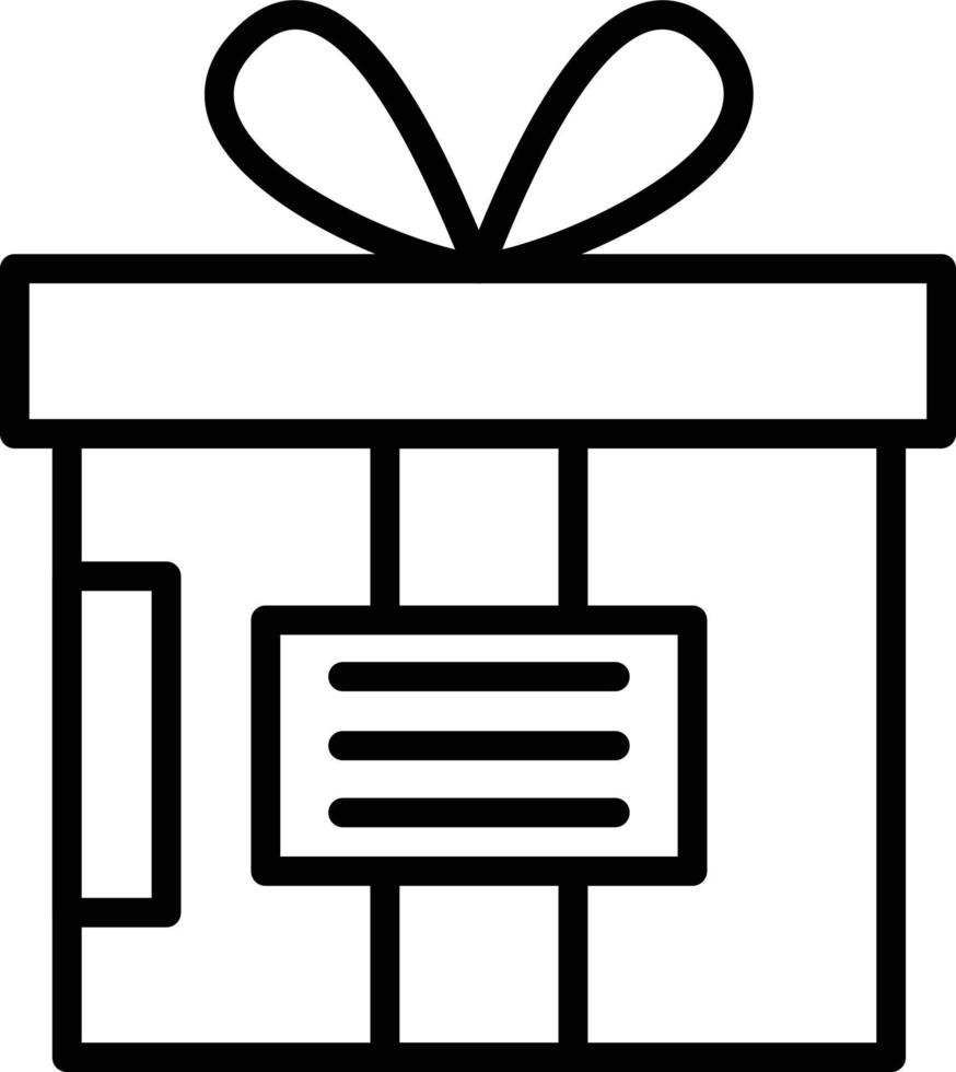 Gift Box Line Icon vector