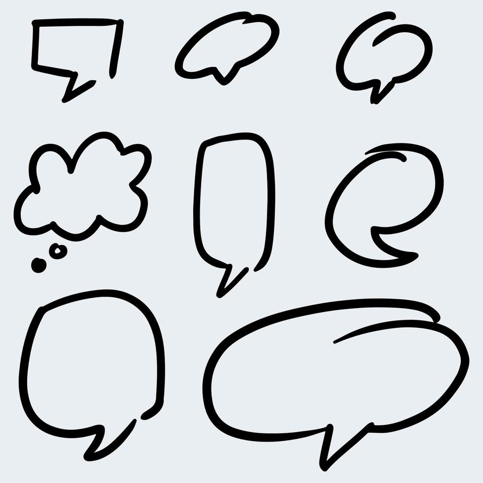 Handdrawn Bubble Speech Outline vector