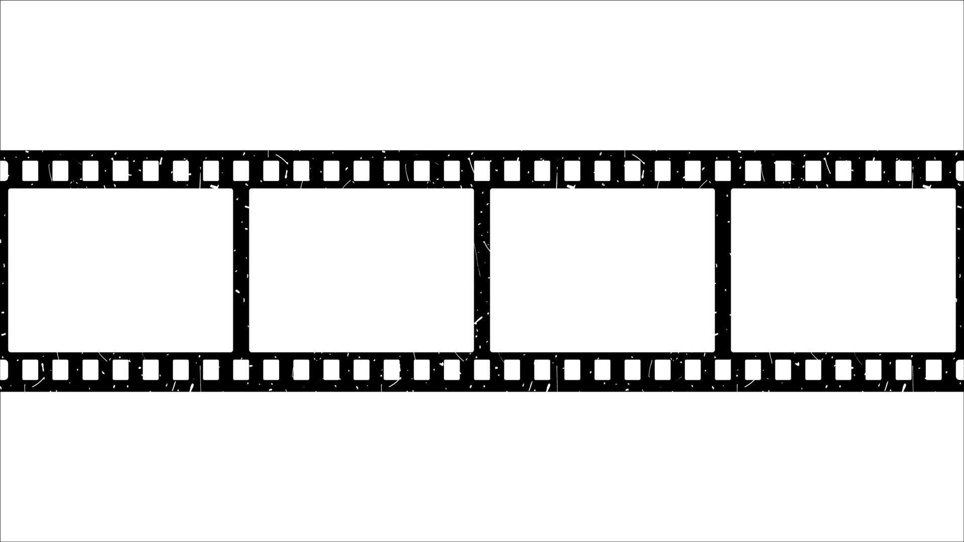 Film strip. Old retro negative film frame. Vector illustration isolated