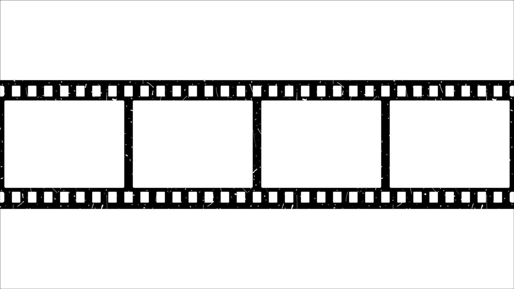 Film strip. Old retro negative film frame. Vector illustration isolated on white