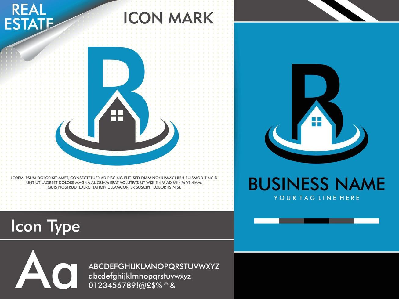 letra creativa abstracta b y logotipo inmobiliario minimalista simple vector