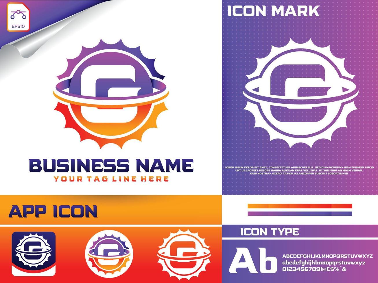 Automobile letter g logo design inside gear shape vector