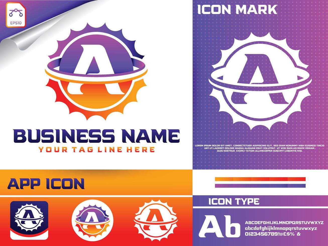 Automobile letter A logo design inside gear shape vector