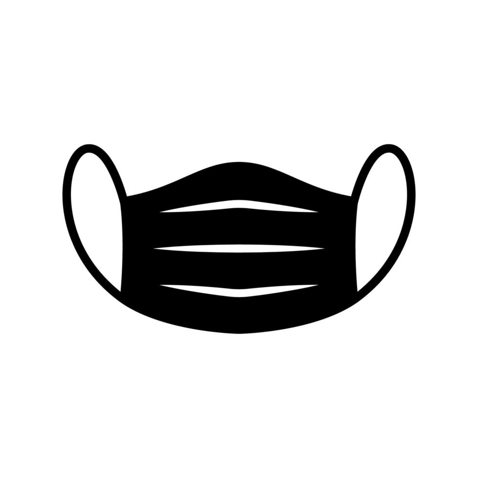 Vector face mask icon, medical protective surgical mask