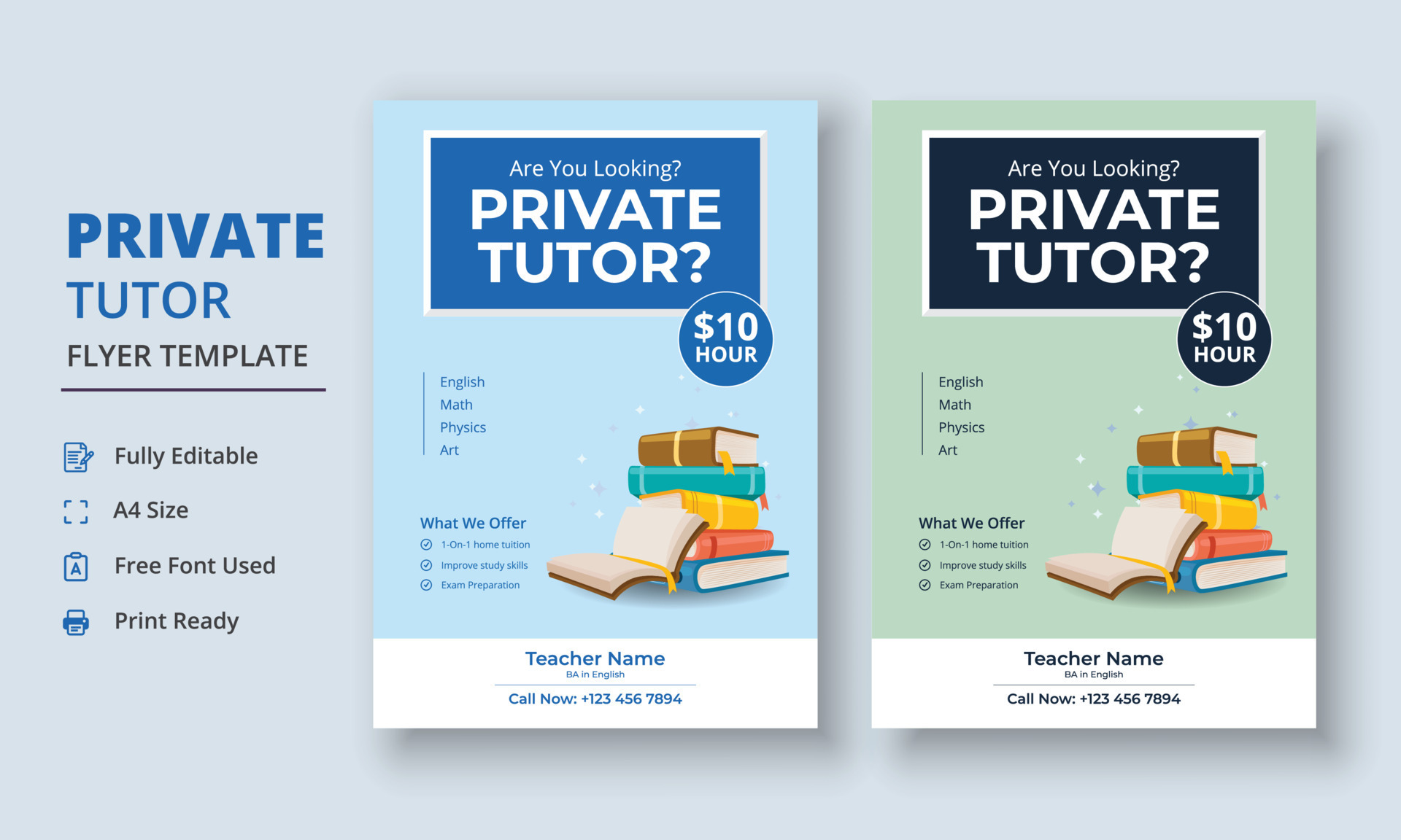 private tutoring flyer