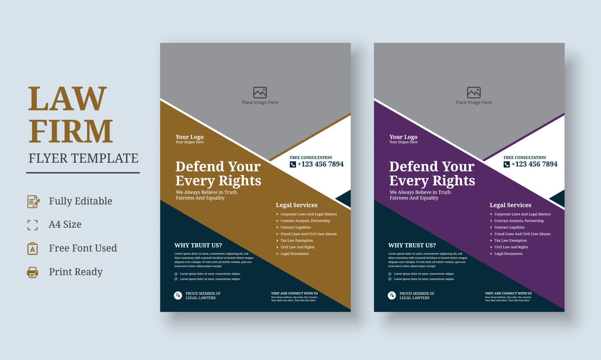 Law Firm Flyer Template, Law Firm and Legal Services Flyer, Law Firm