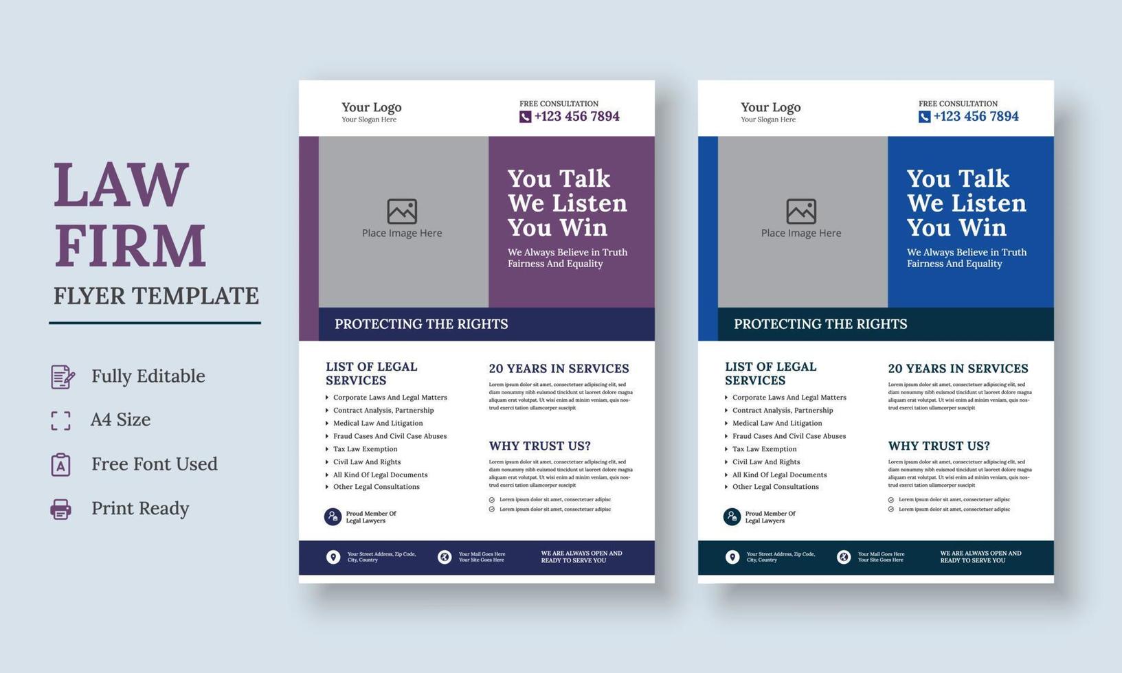 Law Firm Flyer Template, Law Firm and Legal Services Flyer, Law Firm