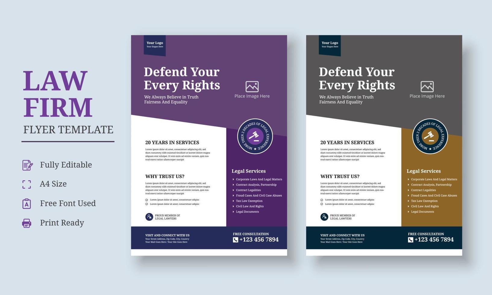 Law Firm Flyer Template, Law Firm and Legal Services Flyer, Law Firm