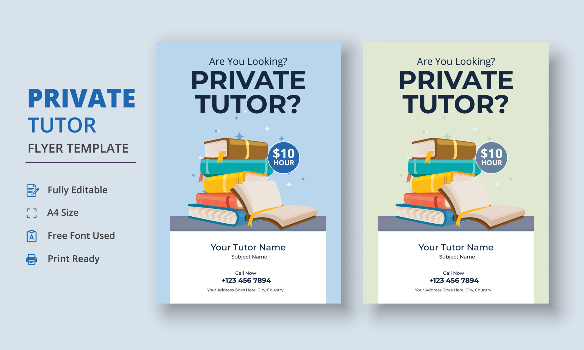 private tutoring flyer