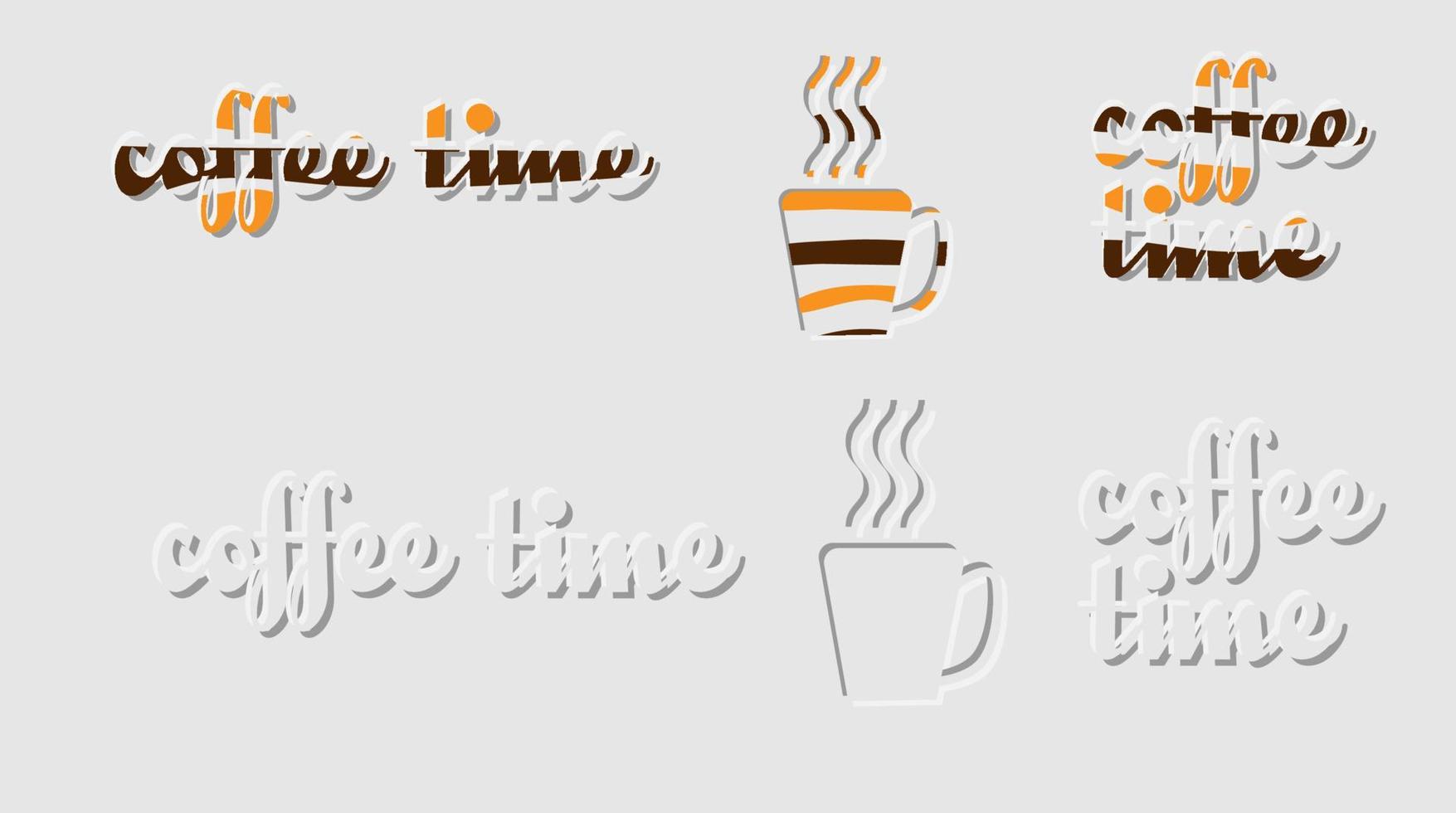 cita de café y logotipo vector