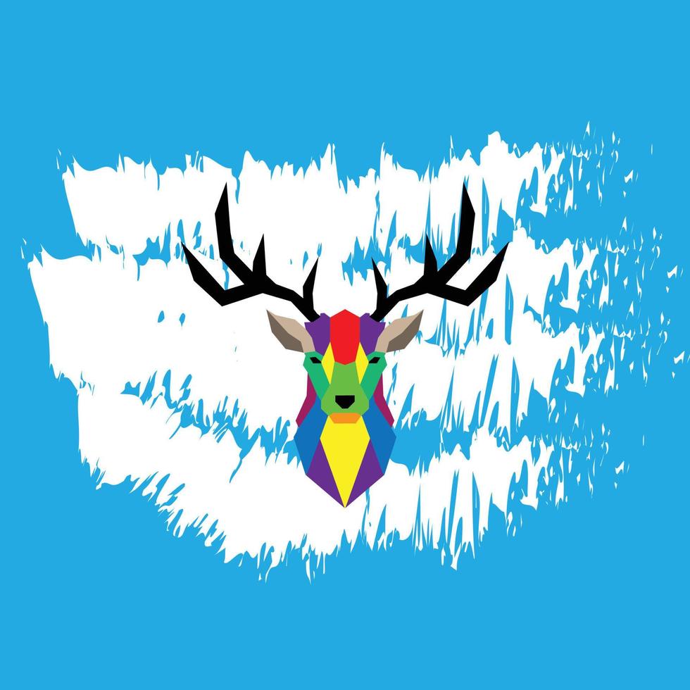 deer head abstract design, deer head design, deer animal head abstract vector