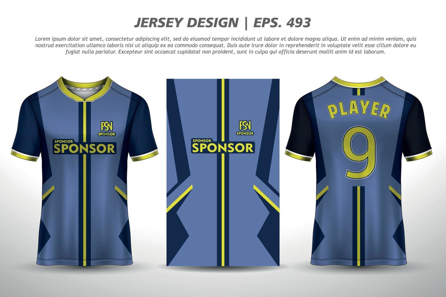 diseño de jersey camiseta de sublimación patrón geométrico premium increíble colección de vectores para fútbol fútbol carreras ciclismo juegos motocross deportes