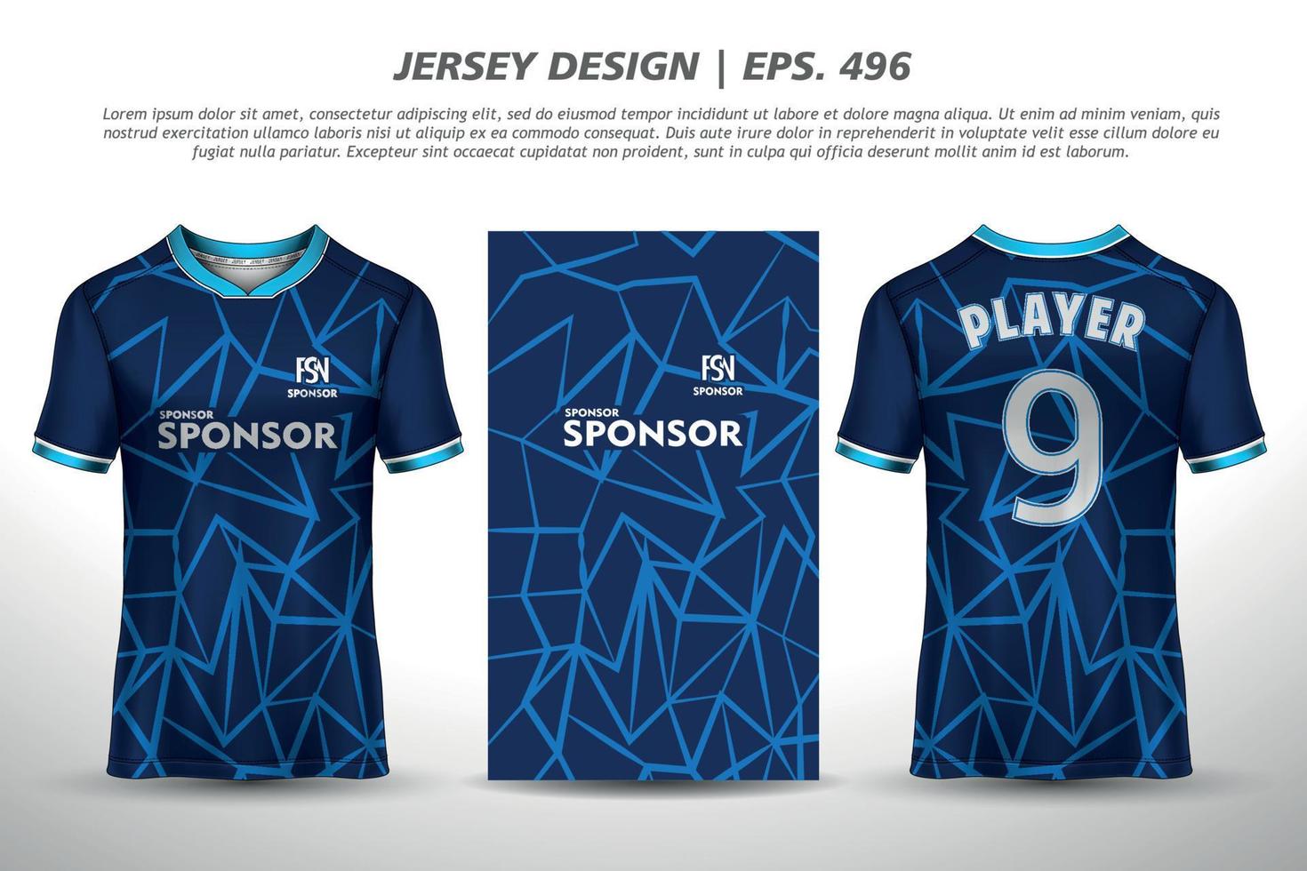 diseño de jersey camiseta de sublimación patrón geométrico premium increíble colección de vectores para fútbol fútbol carreras ciclismo juegos motocross deportes