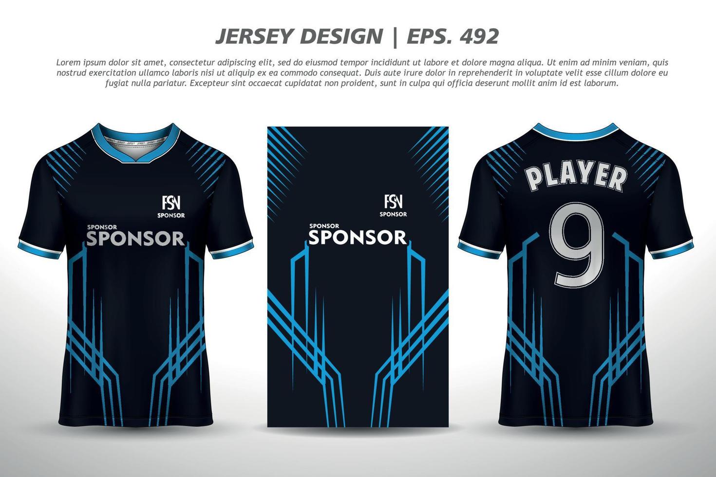 Jersey design sublimation t shirt Premium geometric pattern Incredible Vector collection for Soccer football racing cycling gaming motocross sports