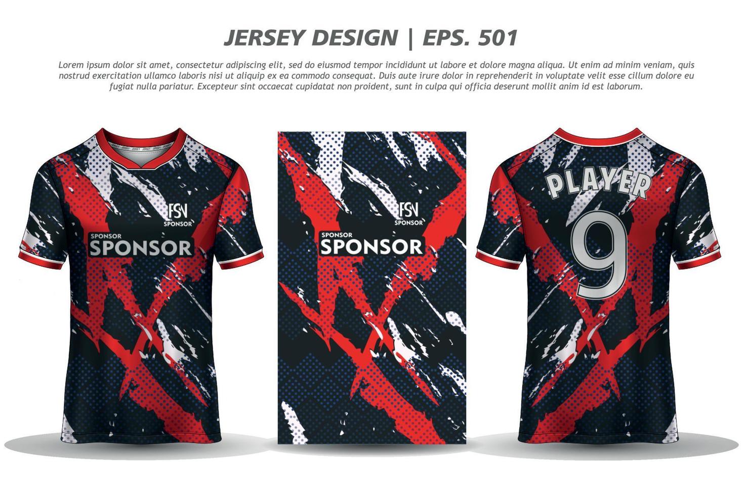 diseño de jersey camiseta de sublimación patrón geométrico premium increíble colección de vectores para fútbol fútbol carreras ciclismo juegos motocross deportes