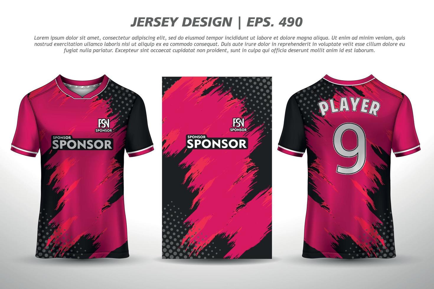 Jersey design sublimation t shirt Premium geometric pattern Incredible Vector collection for Soccer football racing cycling gaming motocross sports