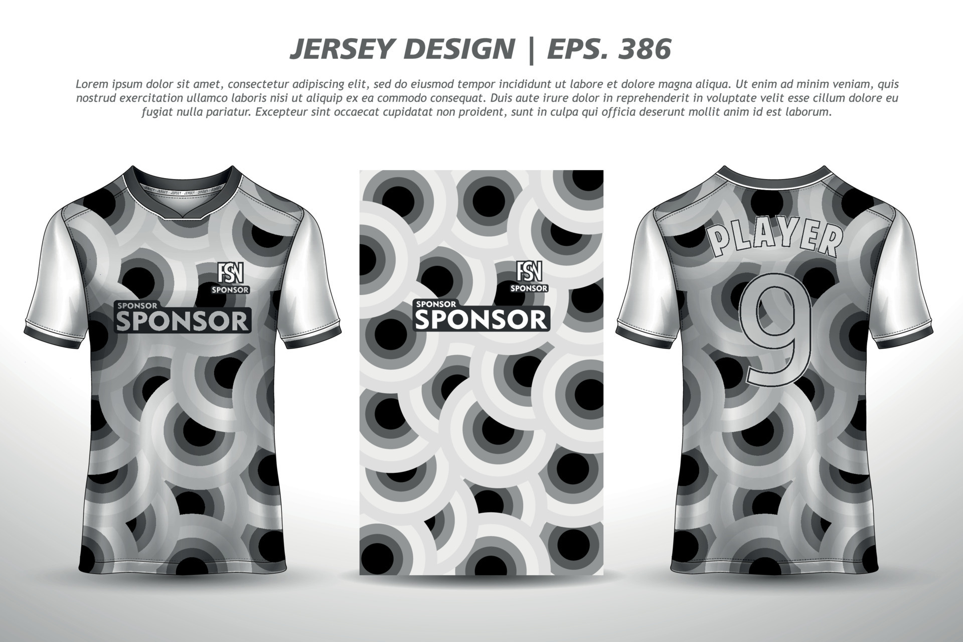 Premium Vector  Black soccer football jersey design for printing