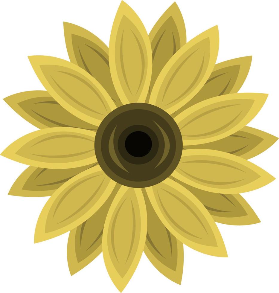 ilustración de vector de girasol para diseño gráfico y elemento decorativo