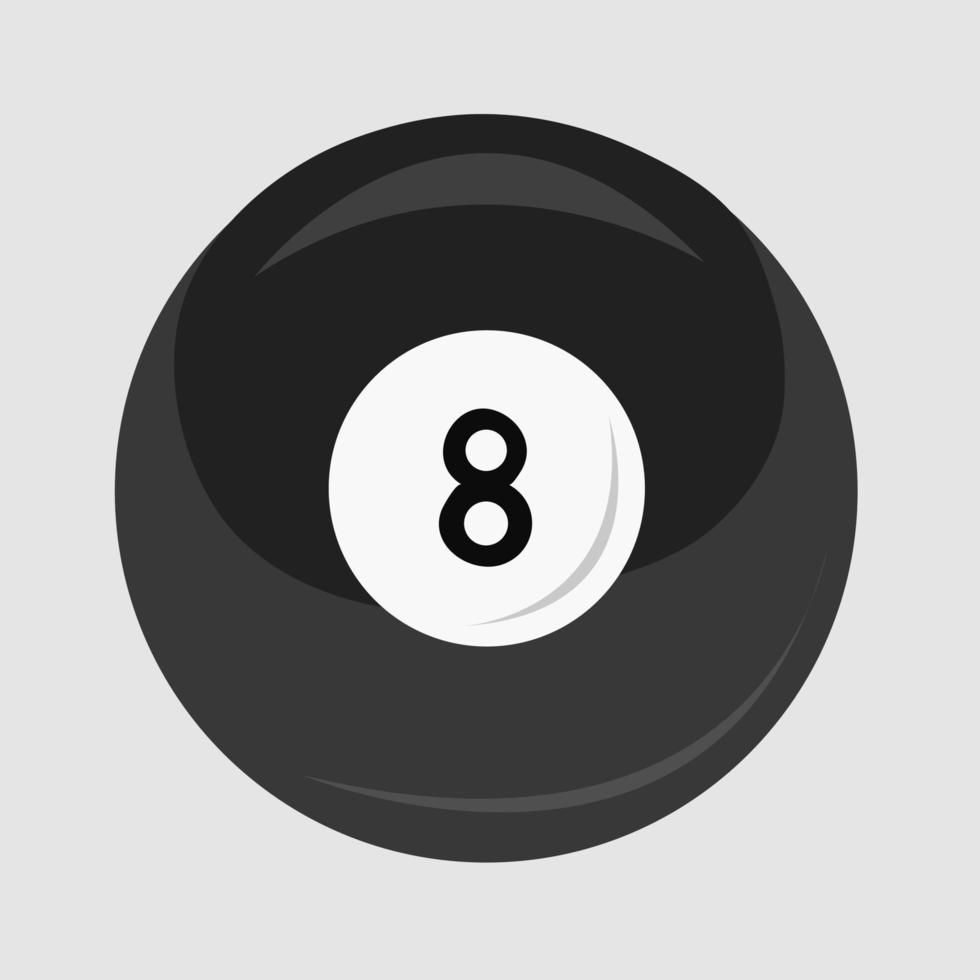 Number 8 billiard ball vector illustration for graphic design and decorative element