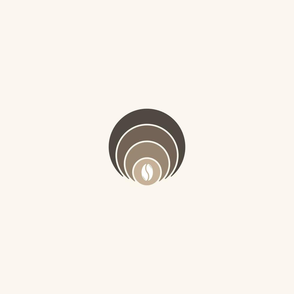 Coffee Logo Brown Color. Modern Icon Symbol Monochrome Mono-line Minimalism vector logo for coffee shop.