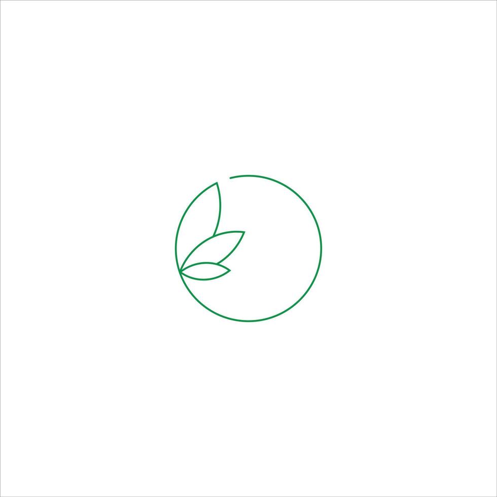 Abstract Green Leaf and Leaves logo Icon Vector Design. Landscape ...