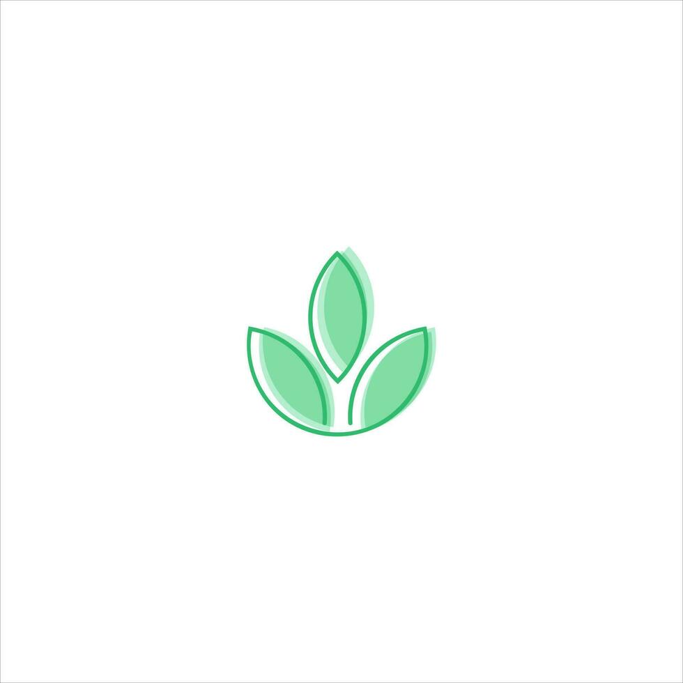 Abstract Green Leaf and Leaves logo Icon Vector Design. Landscape Design, Garden, Plant, Nature, Health and Ecology Vector Logo Illustration.